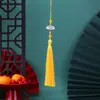 Borla de Nudo de Bambú Estilo Antiguo para Espada, Borla Pequeña, Borla Blanca para Abanico, Accesorios para Vestidos Hanfu Qipao Estilo Antiguo, Accesorios para Ropa al por Mayor