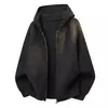 Cardigan de Tricô com Zíper Estilo Retrô Americano Transfronteiriço Masculino Solto com Capuz Tricô Outono e Inverno Jaqueta de Casal para Comércio Exterior