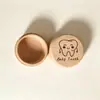 Caja para Dientes de Bebé, Caja de Madera Maciza para Dientes de Leche Infantil, Caja de Almacenamiento de Dientes, Caja de Almacenamiento de Dientes, Cordón Umbilical y Cabello Fetal, Caja de Madera Conmemorativa