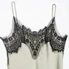Comércio Exterior Transfronteiriço Roupas Femininas Novidades Primavera 2026 Estilo Europeu e Americano Vestido Longo de Alcinha com Renda Vestido Sexy com Fenda