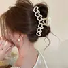 Presilha de cabelo grande de bolinhas para mulheres com cabelo grosso, modelo novo de alta qualidade 2026, grampo para coque na parte de trás da cabeça, acessório de cabelo tipo pinça de tubarão