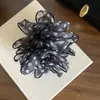 Estilo Coreano Preto e Branco Bolinhas Intestino Grosso Elástico de Cabelo para Mulheres Presilha de Garra Meio Preso Presilha de Rede para Cabelo Corda de Cabelo Acessórios de Cabelo Preguiçosos