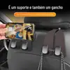 Embalado com ganchos multifuncionais para carro, ganchos duplos para encosto de banco, ganchos de armazenamento para carro e suportes para carro.