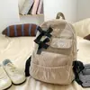Mochila com Laço Estilo Coreano Estilo Ins Feminina de Veludo Doce Grande Capacidade Bolsa Escolar para Estudantes Mochila Versátil na Moda