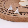 Pendientes de Botón Florales con Pedrería y Perlas Estilo Coreano para Venta Caliente en Mercados Callejeros para Mujeres, Pendientes Pequeños de Joyería Geométricos con Pedrería en Forma de Corazón, Acero Inoxidable