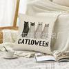 Fábrica direta de fronhas novas de Halloween transfronteiriças, decoração de quarto e sofá, fronha de linho com tema de fantasma e osso