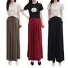 Pantalones de Pierna Ancha Falda Pantalones para Mujer Verano 2024 Nuevo Estilo Delgados de Imitación Cintura Alta Adelgazantes Pantalones Casuales Pantalones de Estilo Occidental para Mujer