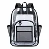 Mochila transparente transfronteriza de Amazon, bolso de hombro de PVC, mochila de gelatina, mochila de gran capacidad, mochila escolar para estudiantes de primaria y secundaria