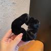 Scrunchies de Felpa de Otoño e Invierno, Ligas para el Cabello Macaron, Lindos Lazos para el Cabello de Terciopelo Anudados, Accesorios para el Cabello Hechos de Piel de Conejo