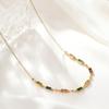 Venta Caliente Coreana Nuevo Nicho Ins Collar de Piedra de Vidrio Joyería para Mujer DIY Lujo Accesible Joyería de Gama Alta Collar al por Mayor