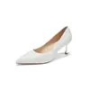 6316B Zapatos de Tacón Alto con Encaje y Brillo para Mujer Punta Fina Tacón de Aguja Tacón Metálico Zapatos Individuales Dorado Plateado Fiesta Nupcial Zapatos de Mujer