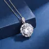 Luz Colgante Huevo de Paloma de Diamante Grande de 5 Quilates Chapada en Plata para Transmisión en Vivo de Tiktok Joyería de Lujo Simulada de Moissanita para Mujer Venta al por Mayor