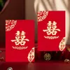 Sobres Rojos para Bodas, Ceremonias de Matrimonio, Celebraciones de Compromiso, Ceremonias de Bloqueo de Puerta, Recuerdos de Boda y Bolsas Pequeñas para Regalos con Billetes de Cien Yuan para Padrinos y Damas de Honor