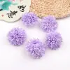 Cabeças de flores de crisântemo artificiais com acabamento texturizado e escovado, semelhantes a dentes-de-leão, crisântemos pequenos espinhosos e bolas de pingue-pongue, para acessórios de cabelo DIY, arranjos de cabeça de noiva e decorações de parede de flores de casamento