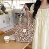 2025 Nuevo Estilo Perezoso Gran Capacidad Estampado de Leopardo Bolso de Hombro Moda Versátil Bolso de Axila Bolso Tote de Mano Casual para Mujer