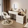 Jy06-Nuevo Tocador Moderno para Dormitorio Mesa de Maquillaje Casual Cajonera Gabinete de Almacenamiento Pequeño Integrado Espejo de Maquillaje