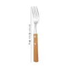 Faca e Garfo para Bife e Colher de Madeira Sólida Estilo Japonês e Coreano Aço Inoxidável 304 Polimento Espelhado Colher de Madeira Estilo Ocidental Faca e Garfo