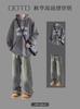 24 Nova Primavera e Outono Terno Completo de Obras Conjunto de Roupas Masculinas com High Street Jeans Marca de Moda Manga Comprida Casual