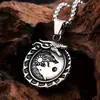 Explosivo Atacado Retrô Mitologia Nórdica Árvore do Mundo Viking Dragão Cobra Pingente Colar Amuleto Colar Estilo Norueguês