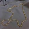 Moda coreana acero titanio oro 18K collar brillante cadena retorcida para mujer ajustable oro rosa cadena corta clavícula