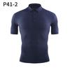 Calças Leggings Esportivas Masculinas Camisa Polo com Lapela Secagem Rápida Elástica Manga Curta Treinamento Fitness Personal Trainer Roupas de Trabalho Roupas de Grupo