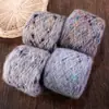 Pontos coloridos celebridade da internet gradiente mohair gorro colorido mohair tricotado à mão oco seda mohair bola de lã