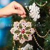 Árvore de Natal Plana Acrílica Nova Transfronteiriça Decorações de Floco de Neve 2D Enfeites Pendurados