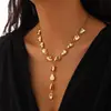 Cadena de Suéter de Perlas CCB Multicapa Creativa Transfronteriza Europea y Americana Cadena para Clavícula Elegante Collar con Forma de Corazón
