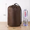 Lona de Tres Compartimentos Poliéster Exterior Primeros Auxilios Saco de Dormir Tienda de Campaña Almacenamiento Portátil Cordón de Nylon Bolsa de Empaque con Cordón