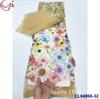 Material para vestido de noche bordado fondo grueso flor grande 3D malla transparente vestido aplique tela de encaje bordado