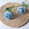 Venda por atacado 3 estrangeira peônia flor flor casa adereços de casamento decoração flor flor de seda flor peônia ocidental falsa flor