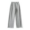 Pantalones de Pie de Malla para Otoño e Invierno, Explosiones, Atados con Cordón, Pantalones Deportivos Chic de Chica Popular para Mujer, Pierna Recta, Sueltos, Pierna Ancha, Pantalones que Arrastran el Suelo