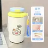 Taza isotérmica de doble boca con estampado de gatito y pez, suave y linda, transfronteriza, con cordón, adecuada para estudiantes, para ir al trabajo y para el coche, portátil y fácil de llevar