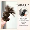 Pinza de Garra para Moño de Pelo para Mujer, Cabello Realista, Pinza de Garra Estilo Perezoso, Moño Alto, Parte Trasera de la Cabeza Esponjosa, Goma para el Pelo con Pluma
