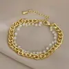 Origem transfronteiriça desejo Pulseira de corrente mais vendida da Amazon design de nicho feminino pulseira estilo europeu e americano joia de cristal