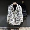 Camisa Larga Estampada Tie-Dye Vintage para Niños Verano Tendencia Marca Diseño con Sentido Nicho Versátil Estilo Hong Kong Camisa Chaqueta de Seda Helada