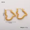 Estilo Ins Europeu e Americano Novos Brincos Plissados Brincos Torcidos Brincos Elegantes Ouro 18K Real Brincos da Moda de Alta Qualidade