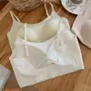 Ropa Interior de Base Líquida Estilo Nuevo para Mujer, Sujetador de Recogimiento para Pecho Pequeño Anti-Caída, Lencería Sin Costuras con Tirantes de Seda Hielo Cruzados en la Espalda