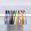 Llavero de Alambre de Acero Colorido de Moda Anillo Colgante Pequeño Lindo Resistente DIY Combinación Creativa Llavero Duradero
