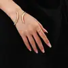 Moda Transfronteiriça Europeia e Americana Personalizada Criativa Metal Geométrica Quadrada Abertura Ajustável Pulseira Feminina Anel Conjunto de Joias