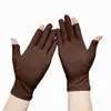 Guantes finos de spandex para hombre y mujer de primavera y otoño, protección solar, elásticos, medio dedo, dos dedos táctiles, para conducir, montar, trabajo al aire libre