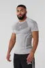 Gimnasio Nuevo Estilo Verano Hombres Camiseta Ajustada Pantalón Jogger Deportivo Fitness Correr Entrenamiento Secado Rápido Manga Corta