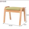 Taburete de Madera Maciza Creativo Sala de Estar Banco Pequeño Taburete de Maquillaje Tocador Cerrar Puerta Taburete para Cambiar Zapatos de Madera Taburete Bajo de Madera Tela