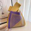 Bolso de Mano Nuevo 2024 Bolso Tejido Popular en Internet Bolso Tote Versátil Japonés y Coreano Bolso Casual para Mujer Bolso Tejido para Mujer