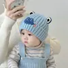 Gorro Tejido para Bebés y Niños Pequeños Otoño e Invierno Estilo Coreano Lindo Diseño de Rana para Niños y Niñas, Suéter Tejido Estilo Coreano con Protección para las Orejas, Cálido y Grueso