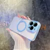 Nueva Funda de Teléfono Magnética Transparente de Dos en Uno Adecuada para Apple 16 iPhone15 Airbag Anti-caída Funda de Cobertura Total Alta Transparencia