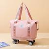 Bolsa de viagem de roda universal de curta distância feminina leve portátil de grande capacidade dobrável bolsa de bagagem bolsa de viagem masculina