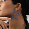 Set de Estrellas Pendientes Acrílicos Moda Sencilla Diarios Pendientes de Estrella de Cinco Puntas Accesorios de Moda para Mujer