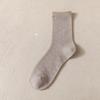 Calcetines de Encaje para Mujer, de Media Pantorrilla, Estilo Retro Japonés Blanco, Calcetines Holgados de Primavera y Otoño, Estilo Fino Rosa de Verano, Estilo Trendy Ins