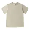 Camiseta de Algodón Puro Pesado 320g para Hombre, Manga Corta de Verano, Corte Holgado, Hombro Caído, Cuello Redondo, Color Sólido, Top al por Mayor